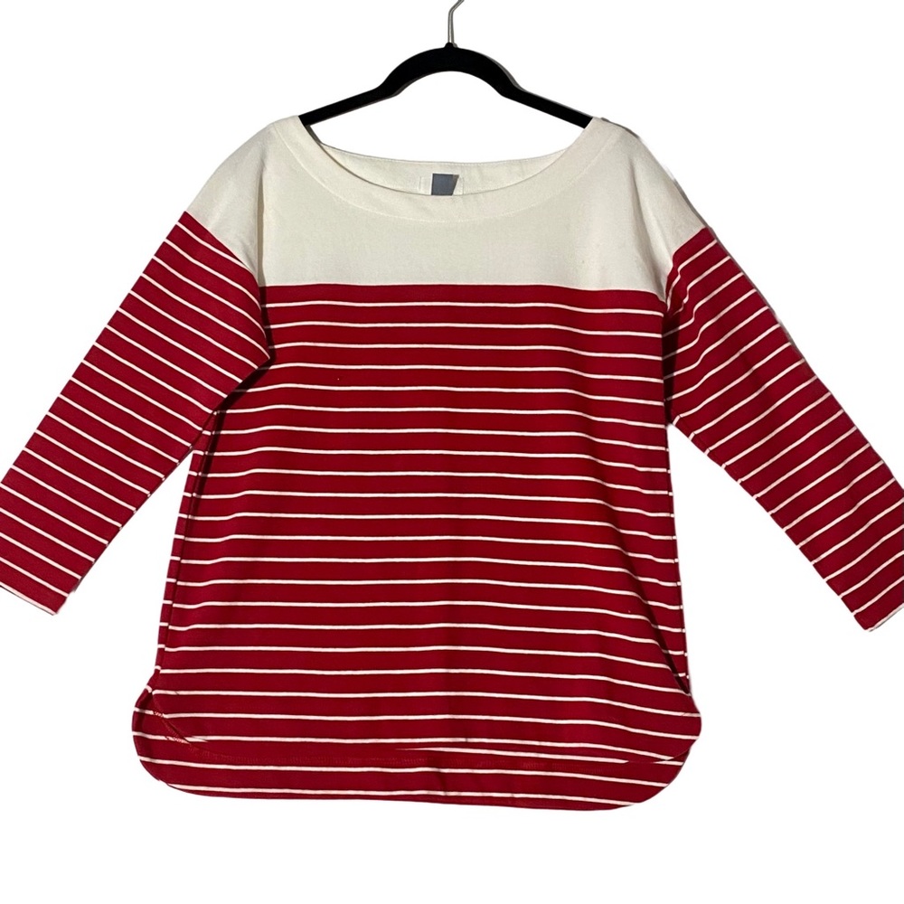 Old Navy Red/White Striped Heavyweight Top